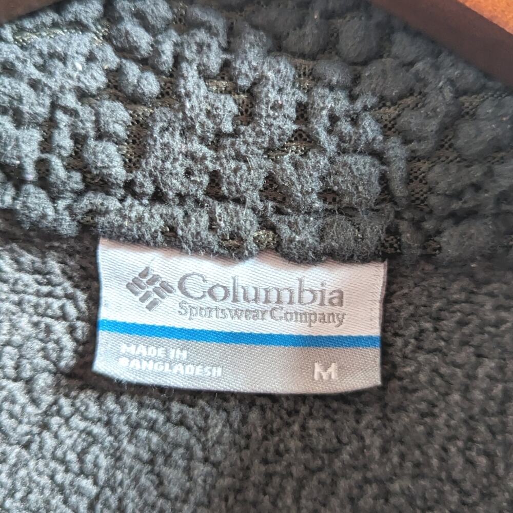 Columbia Mens Pullover Fleece Sweater Sz Medium Gray Mock Neck - Picture 4 of 5